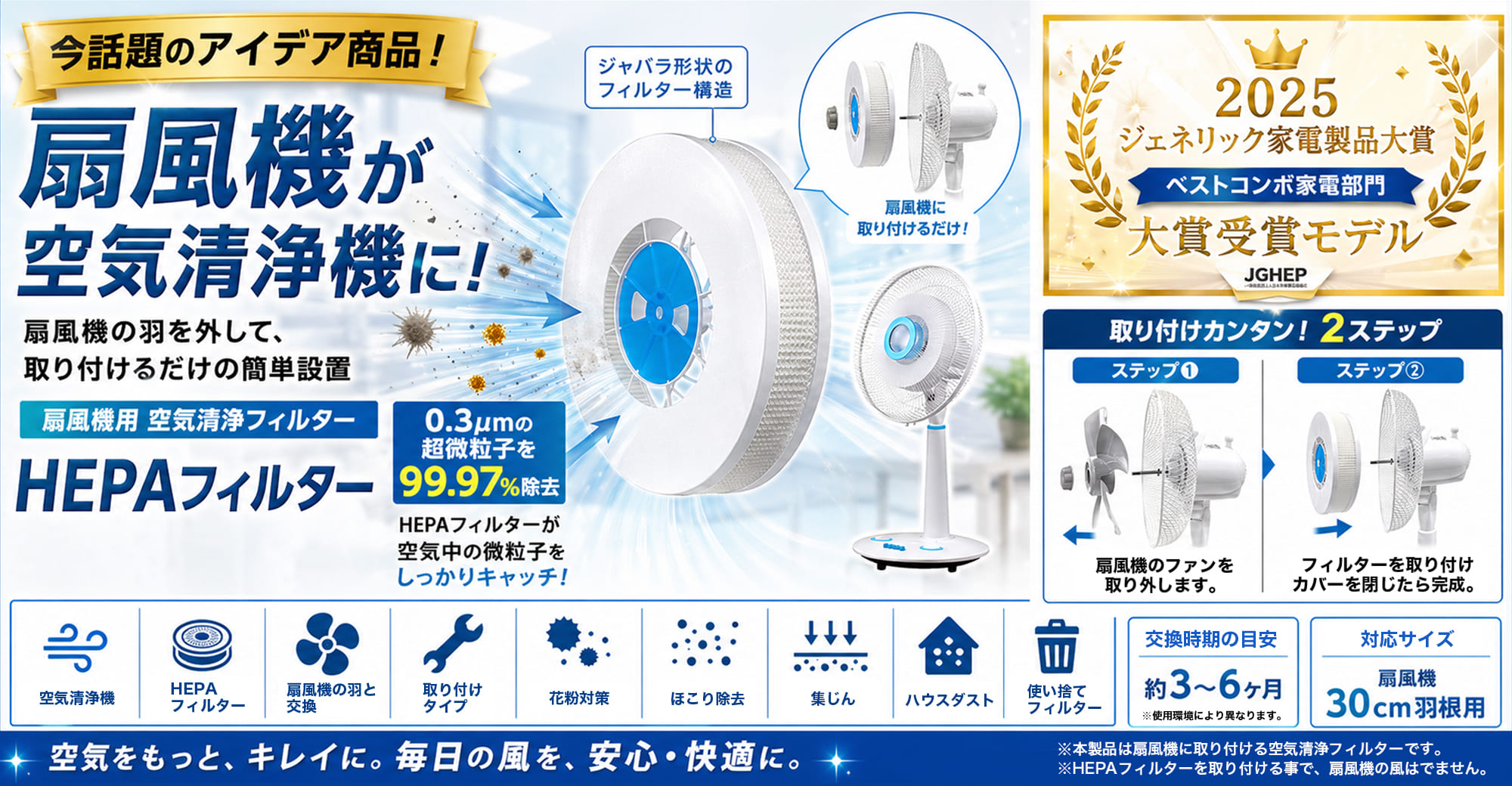 洗空気(せんくうき)トップバナー