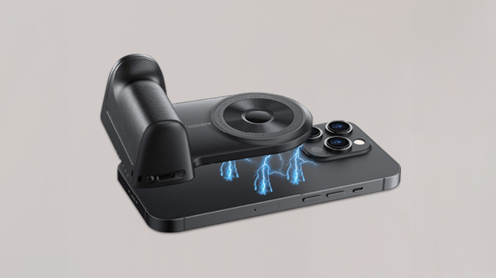 MagSafe専用スマートフォン用多機能グリップ「SnapCam」