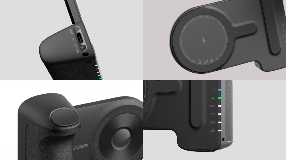 MagSafe専用スマートフォン用多機能グリップ「SnapCam」